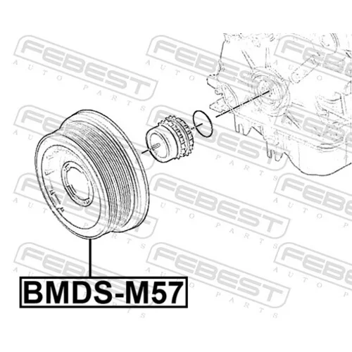 Remenica kľukového hriadeľa BMDS-M57 /FEBEST/ - obr. 1