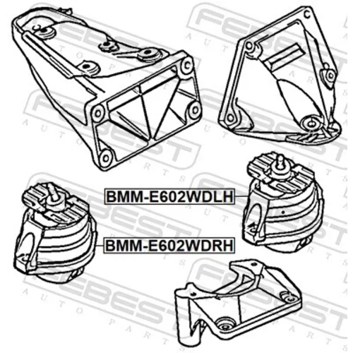 Uloženie motora BMM-E602WDLH /FEBEST/ - obr. 1