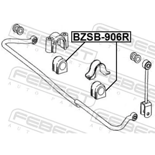 Uloženie priečneho stabilizátora BZSB-906R /FEBEST/ - obr. 1
