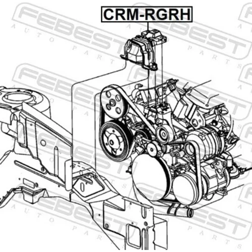 Uloženie motora CRM-RGRH /FEBEST/ - obr. 1