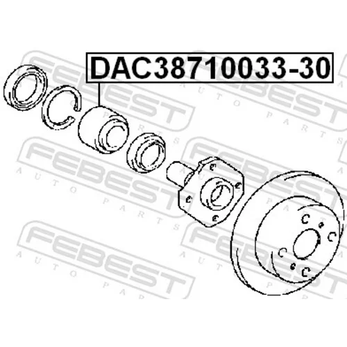 Ložisko kolesa DAC38710033-30 /FEBEST/ - obr. 1