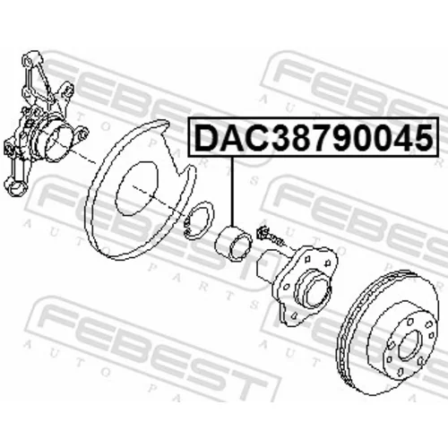 Ložisko kolesa DAC38790045 /FEBEST/ - obr. 1