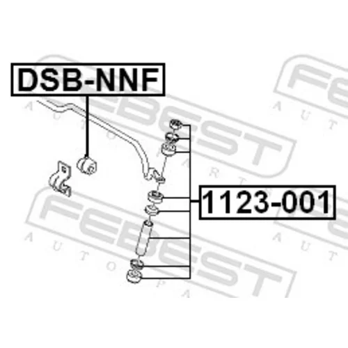 Uloženie priečneho stabilizátora DSB-NNF /FEBEST/ - obr. 1