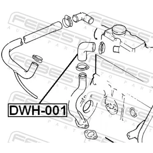 Potrubie chladiacej kvapaliny DWH-001 /FEBEST/ - obr. 1