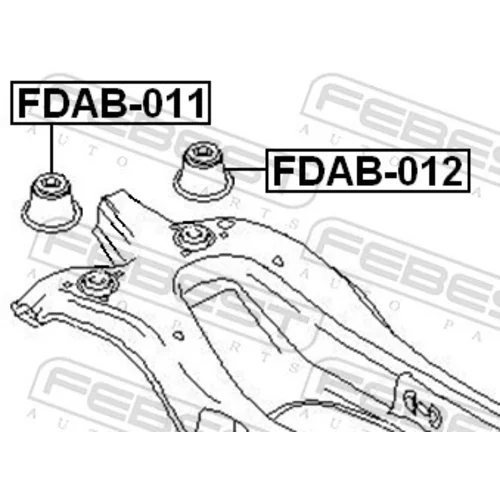 Uloženie tela nápravy FDAB-011 /FEBEST/ - obr. 1