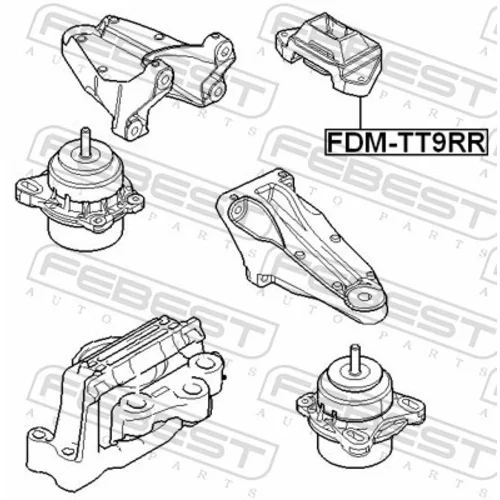 Uloženie motora FDM-TT9RR /FEBEST/ - obr. 1