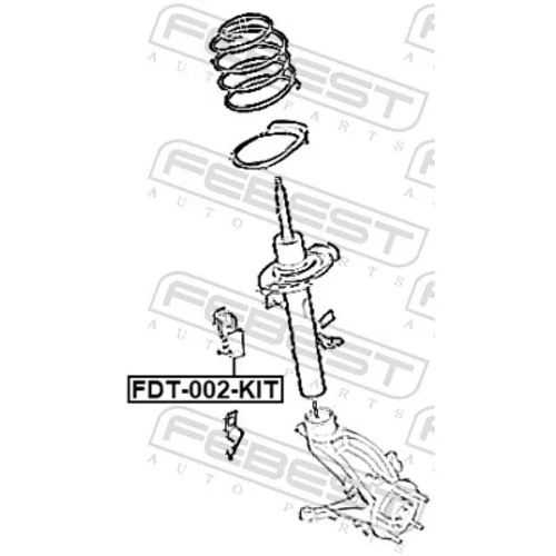 Vymedzovacia trubka pre tlmič pérovania FDT-002-KIT /FEBEST/ - obr. 1