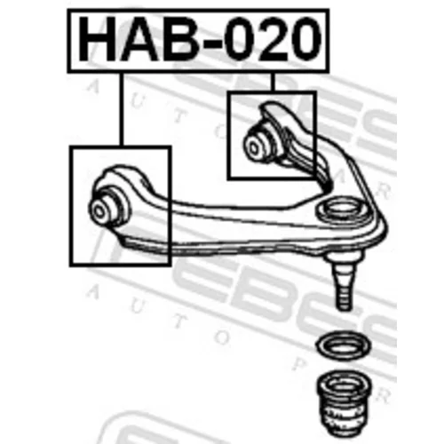 Uloženie riadenia HAB-020 /FEBEST/ - obr. 1