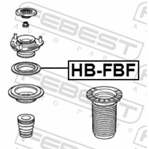 Valivé ložisko uloženia tlmiča HB-FBF /FEBEST/ - obr. 1