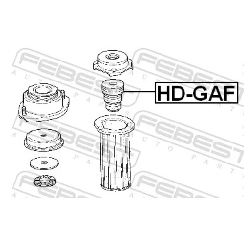 Doraz odpruženia HD-GAF /FEBEST/ - obr. 1