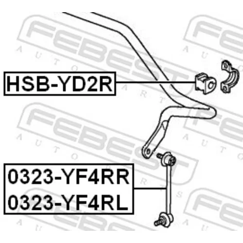 Uloženie priečneho stabilizátora HSB-YD2R /FEBEST/ - obr. 1