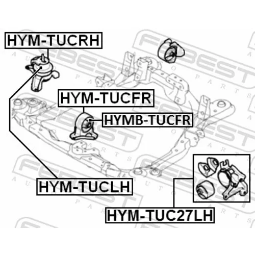 Uloženie motora HYM-TUC27LH /FEBEST/ - obr. 1