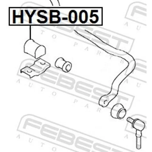 Uloženie priečneho stabilizátora FEBEST HYSB-005