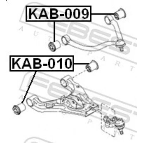 Uloženie riadenia KAB-010 /FEBEST/ - obr. 1