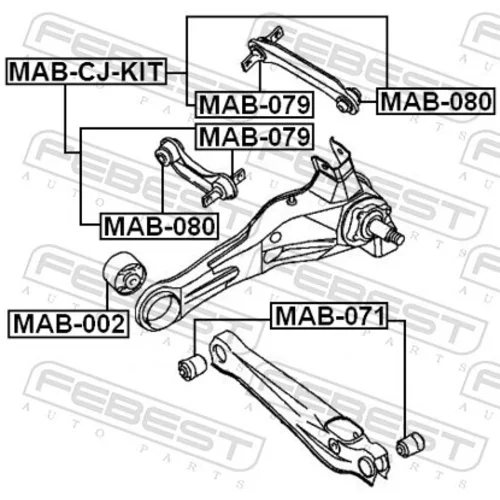 Uloženie riadenia MAB-080 /FEBEST/ - obr. 1