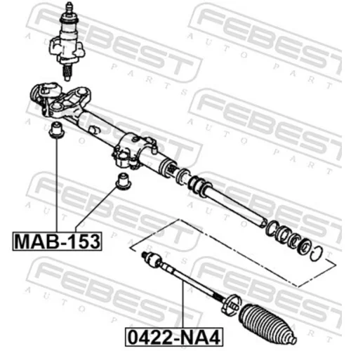 Uloženie prevodovky riadenia MAB-153 /FEBEST/ - obr. 1