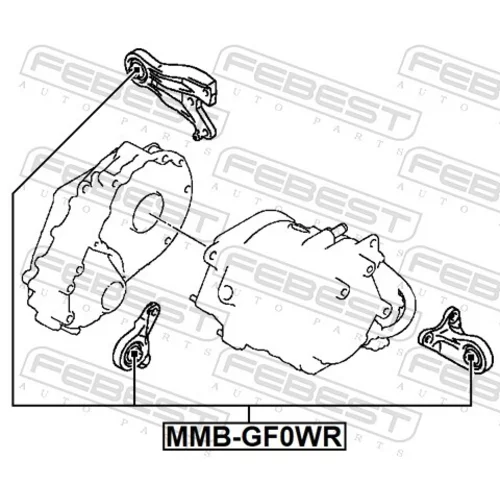 Uloženie motora MMB-GF0WR /FEBEST/ - obr. 1