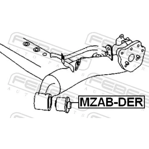 Uloženie tela nápravy MZAB-DER /FEBEST/ - obr. 1
