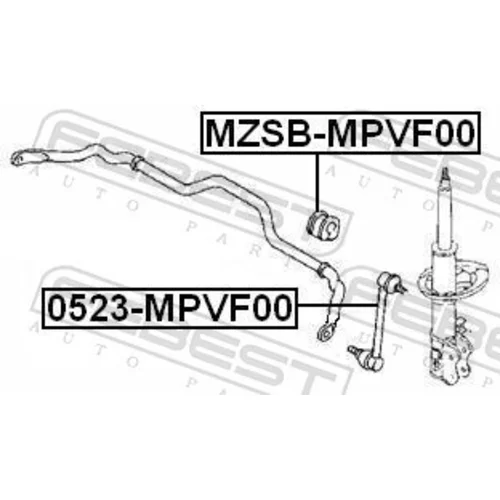 Uloženie priečneho stabilizátora MZSB-MPVF00 /FEBEST/ - obr. 1