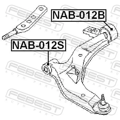 Uloženie riadenia NAB-012B /FEBEST/ - obr. 1