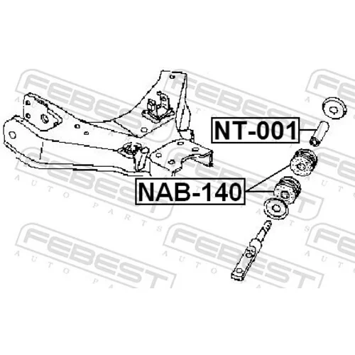 Uloženie riadenia NAB-140 /FEBEST/ - obr. 1