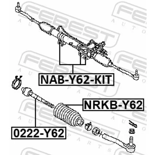 Uloženie prevodovky riadenia NAB-Y62-KIT /FEBEST/ - obr. 1