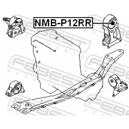 Uloženie motora NMB-P12RR /FEBEST/ - obr. 1