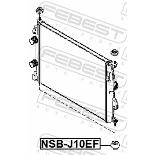 Uloženie chladiča NSB-J10EF /FEBEST/ - obr. 1