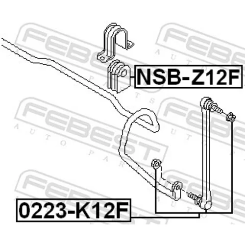 Uloženie priečneho stabilizátora NSB-Z12F /FEBEST/ - obr. 1
