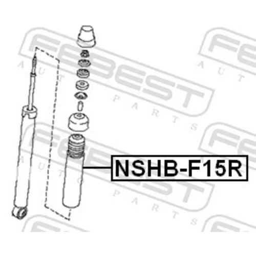 Ochranný kryt/manžeta tlmiča pérovania NSHB-F15R /FEBEST/ - obr. 1