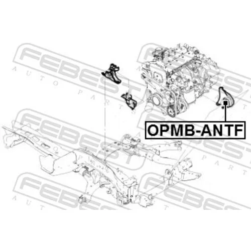 Uloženie motora OPMB-ANTF /FEBEST/ - obr. 1