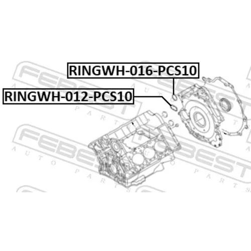 Tesnenie príruby chladenia RINGWH-012-PCS10 /FEBEST/ - obr. 1