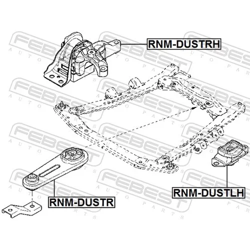 Uloženie motora RNM-DUSTR /FEBEST/ - obr. 1