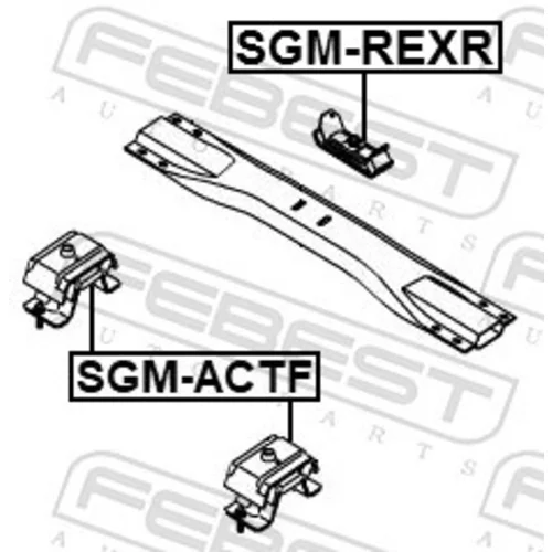 Uloženie motora SGM-ACTF /FEBEST/ - obr. 1