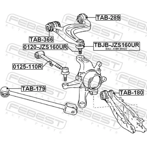 Uloženie riadenia TAB-180 /FEBEST/ - obr. 1