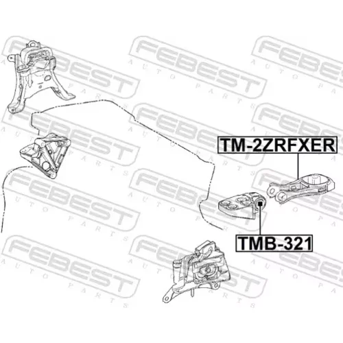 Uloženie motora TMB-321 /FEBEST/ - obr. 1