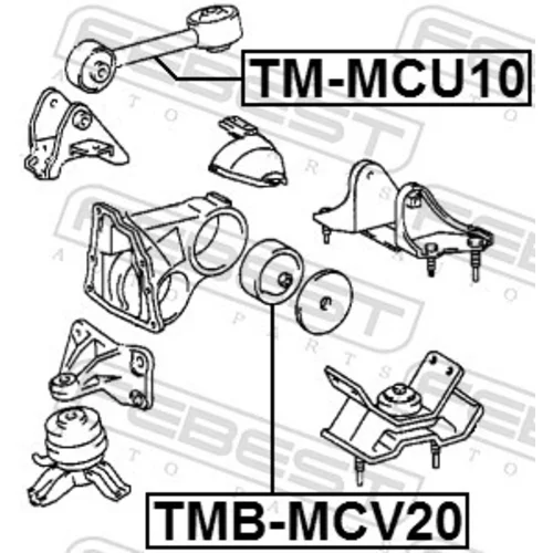 Uloženie motora TMB-MCV20 /FEBEST/ - obr. 1