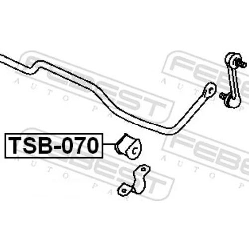 Uloženie priečneho stabilizátora TSB-070 /FEBEST/ - obr. 1