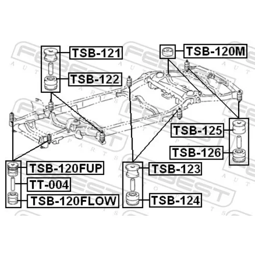 Uloženie, rám vozilda TSB-120FLOW /FEBEST/ - obr. 1
