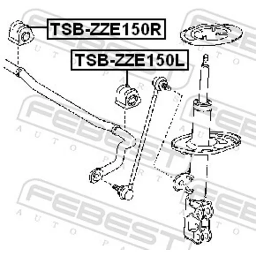 Uloženie priečneho stabilizátora TSB-ZZE150L /FEBEST/ - obr. 1