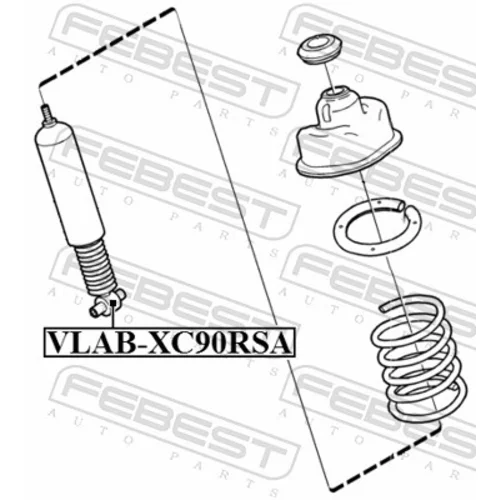 Puzdro, tlmič VLAB-XC90RSA /FEBEST/ - obr. 1