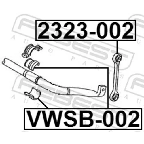 Uloženie priečneho stabilizátora VWSB-002 /FEBEST/ - obr. 1
