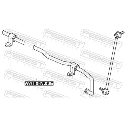 Držiak uloženia stabilizátora VWSB-GVF-KIT /FEBEST/ - obr. 1