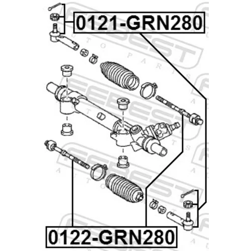 Hlava/čap spojovacej tyče riadenia 0121-GRN280 /FEBEST/ - obr. 1