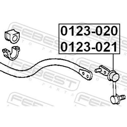 Tyč/Vzpera stabilizátora 0123-021 /FEBEST/ - obr. 1