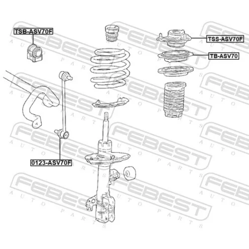 Tyč/Vzpera stabilizátora 0123-ASV70F /FEBEST/ - obr. 1