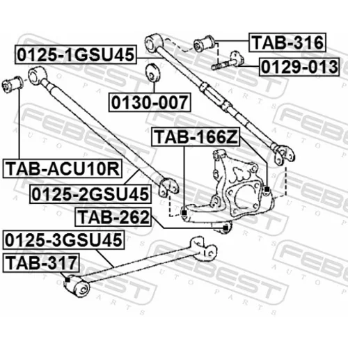 Rameno zavesenia kolies 0125-1GSU45 /FEBEST/ - obr. 1