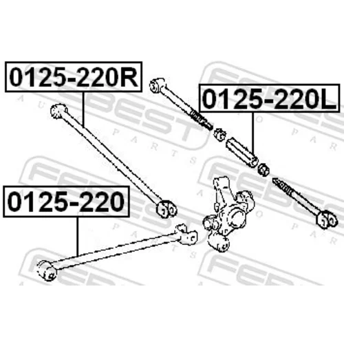 Rameno zavesenia kolies 0125-220R /FEBEST/ - obr. 1