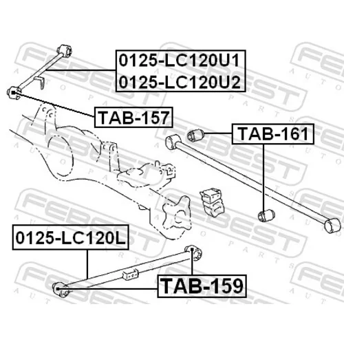 Rameno zavesenia kolies 0125-LC120U2 /FEBEST/ - obr. 1