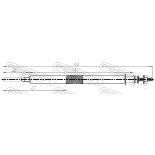 Žeraviaca sviečka 01642-007 /FEBEST/ - obr. 1
